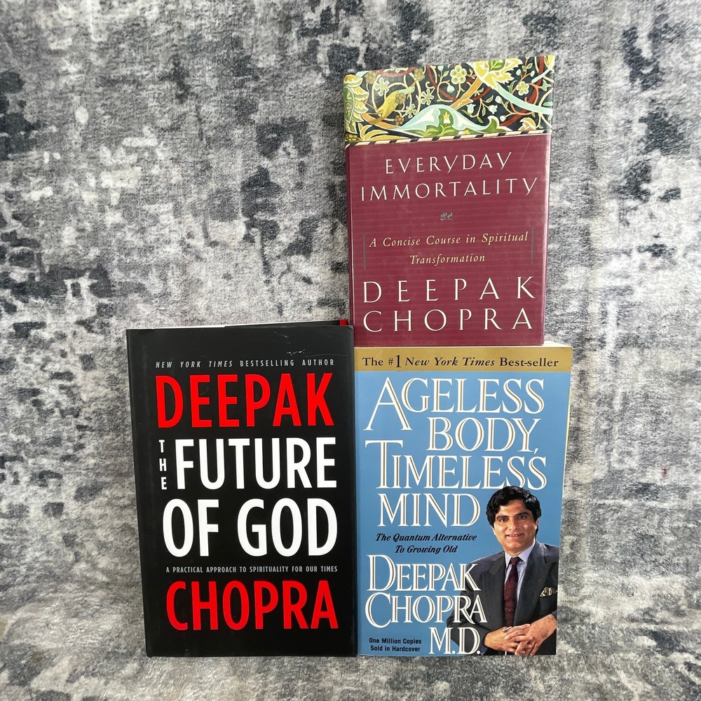 Deepak Chopra Book Lot of 3 Ageless Body Timeless Mind Future of God Everyday